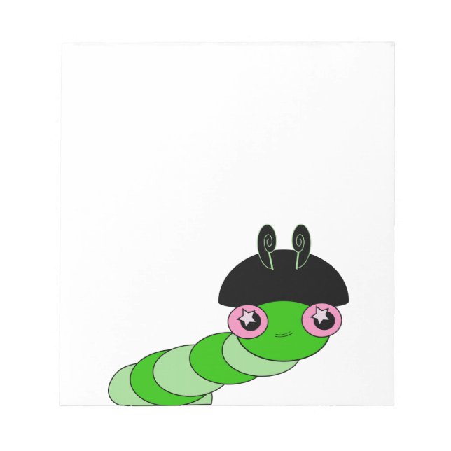 Cute Caterpillar Notepad (Front)