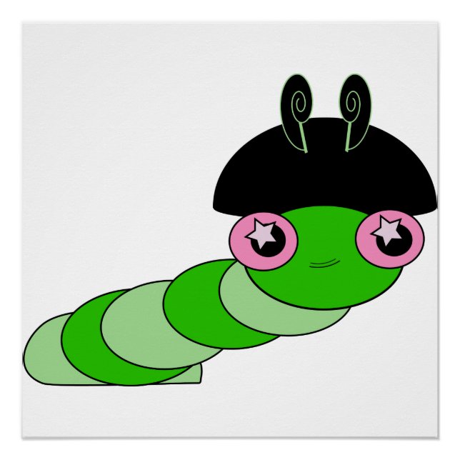 Cute Caterpillar Poster (Front)