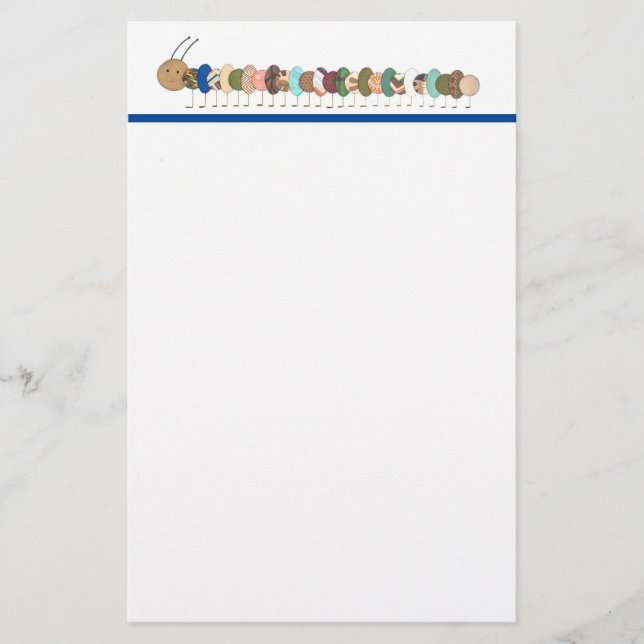 Cute Caterpillar Stationery - Personalize It! (Front)