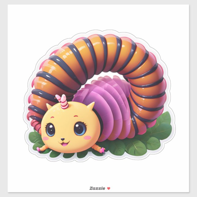 Cute Caterpillar Sticker (Sheet)