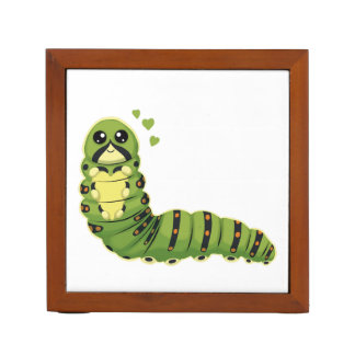 Cute Caterpillar with Hearts Desk Organizer