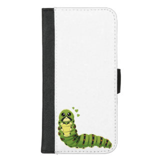 Cute Caterpillar with Hearts iPhone 8/7 Plus Wallet Case
