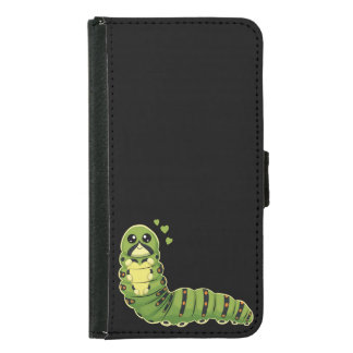 Cute Caterpillar with Hearts Samsung Galaxy S5 Wallet Case