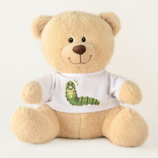 Cute Caterpillar with Hearts Teddy Bear