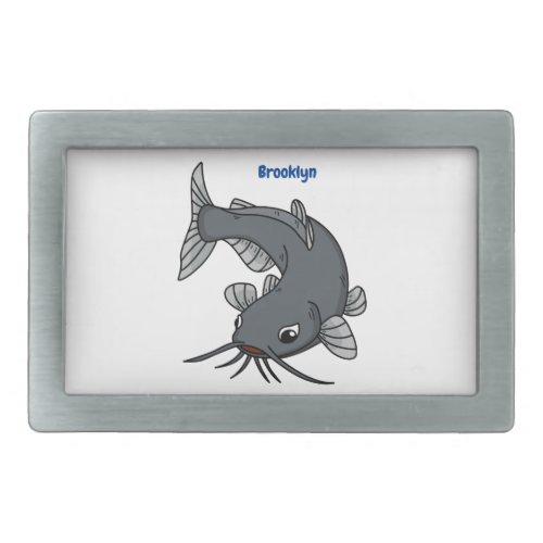 Cute catfish cartoon illustration belt buckle