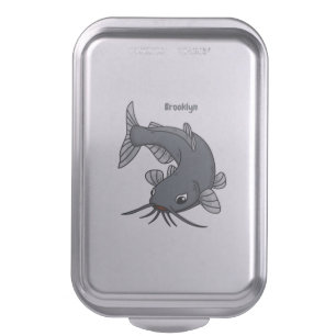 Cute catfish cartoon illustration cake pan