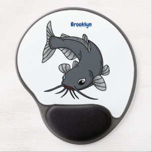 Cute catfish cartoon illustration gel mouse pad
