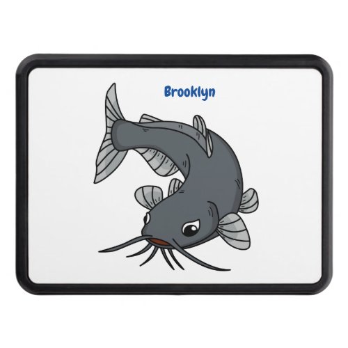 Cute catfish cartoon illustration  hitch cover