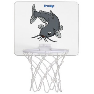Cute catfish cartoon illustration  mini basketball hoop