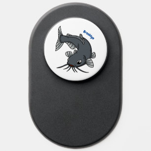 Cute catfish cartoon illustration PopSocket