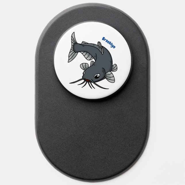 Cute catfish cartoon illustration  PopSocket (Popsocket)