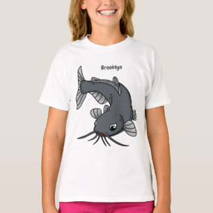 Cute catfish cartoon illustration T-Shirt