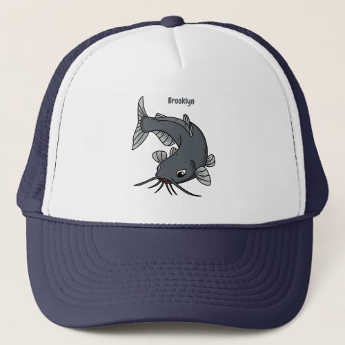 Cute catfish cartoon illustration  trucker hat