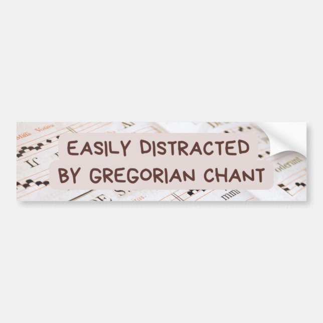 Cute Catholic Latin Mass Gregorian Chant  Bumper Sticker (Front)