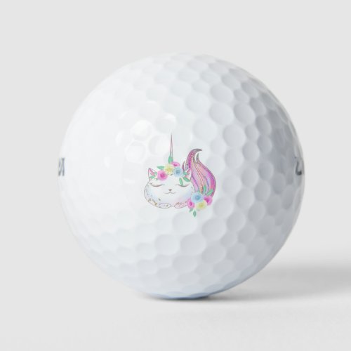 Cute Caticorn Golf Balls