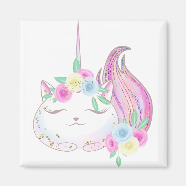 Cute Caticorn Magnet (Front)