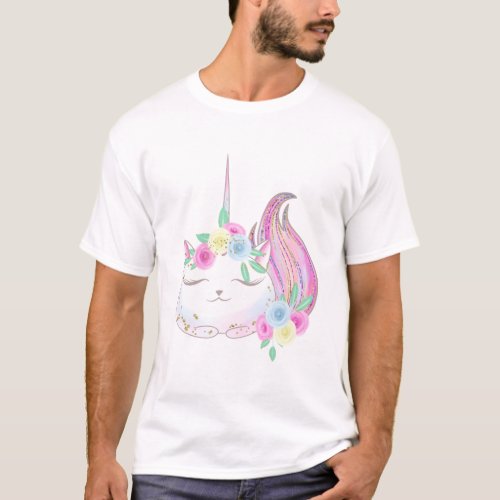 Cute Caticorn T_Shirt