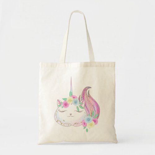 Cute Caticorn Tote Bag