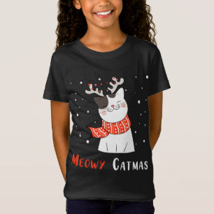 Cute Catmas Reindeer Christmas Cat Kitten Lover Xm T-Shirt