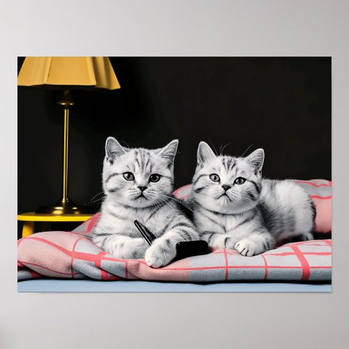 Cute cats 01 poster