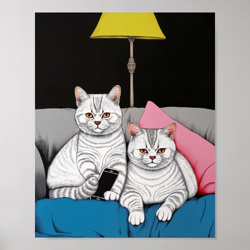 Cute cats 05 poster