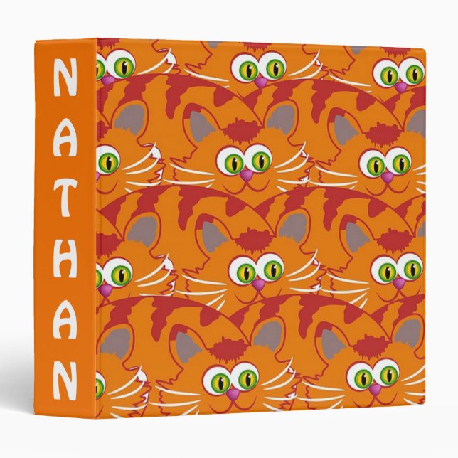 Cute Cats 3 Ring Binder (Front/Spine)