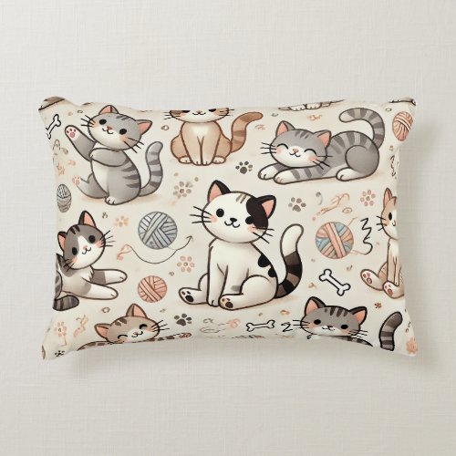 Cute Cats Accent Pillow