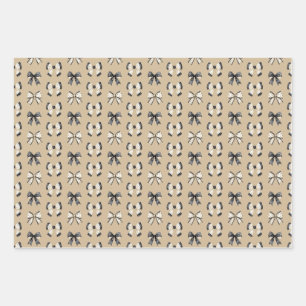 Cute Cats and Ghosts Halloween Wrapping Paper Sheets