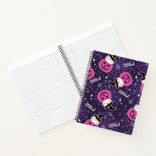 Cute Cats and Pumpkins Halloween Pattern Notebook