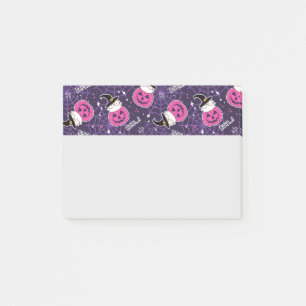 Cute Cats and Pumpkins Halloween Pattern Post-it Notes