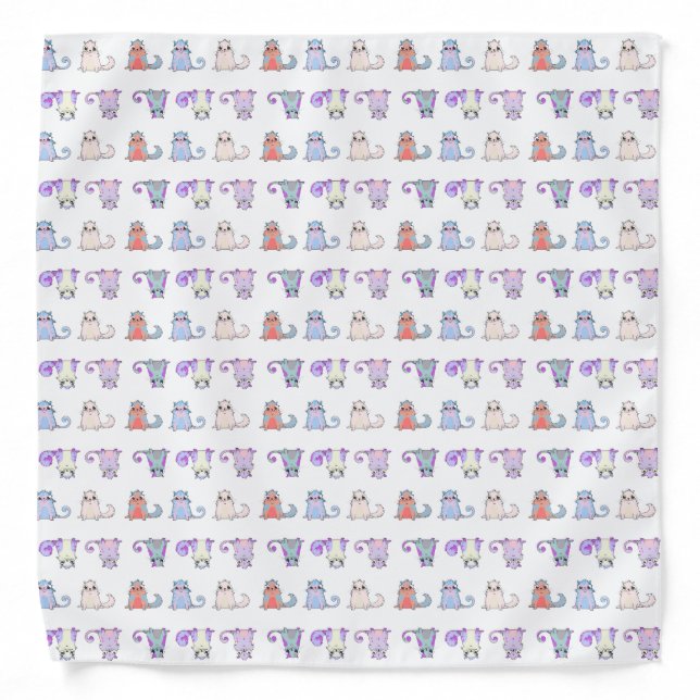 Cute cats are cryptokitties pattern 1 bandana (Front)