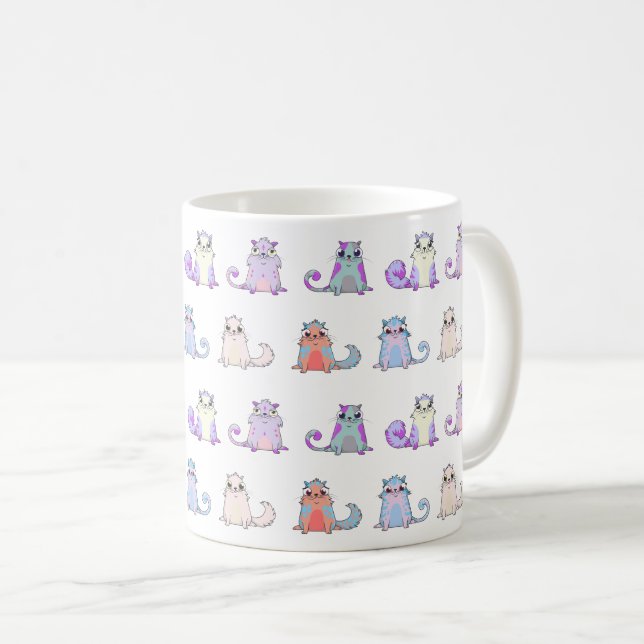 Cute cats are cryptokitties pattern 1 coffee mug (Front Right)