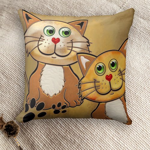Cute Cats Artistic Pillow