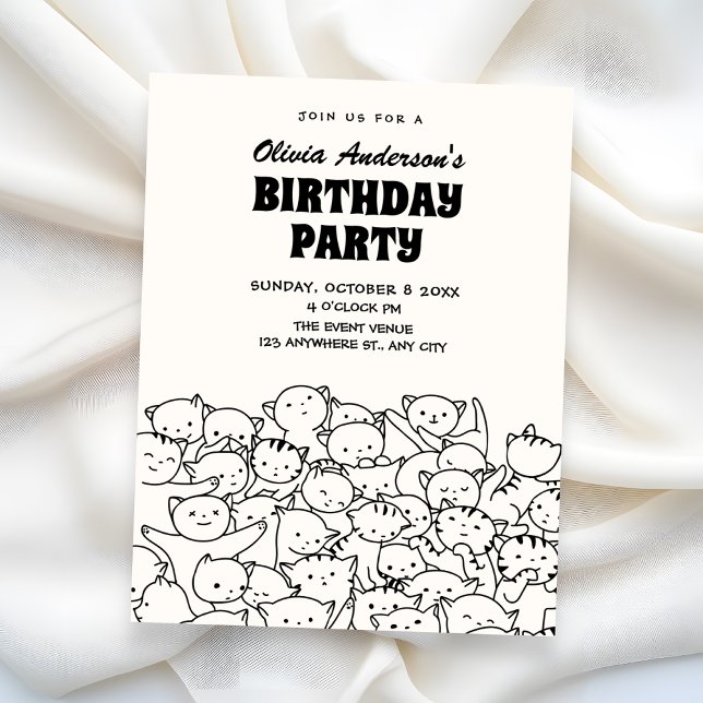 Cute cats birthday invitation (Creator Uploaded)