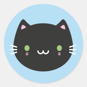 Simple Black Cat Sticker, HQ3, Black Cat, Cute, Adorable, Illustration,  Kitty Cat, Gift for Kids, Gift for Cat Lover, Kitten, Gift for Kids 