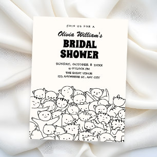 Cute cats bridal shower invitation