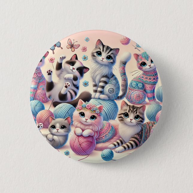 Cute Cats Button (Front)