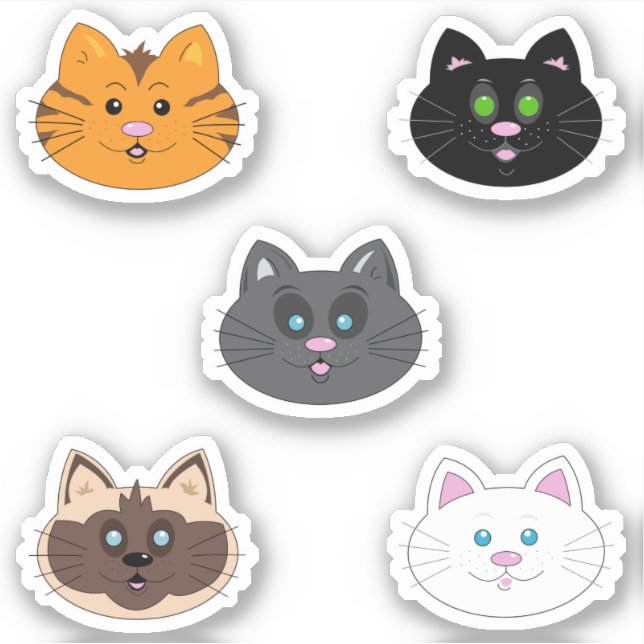 Cute Cats Cartoons Sticker (Front)