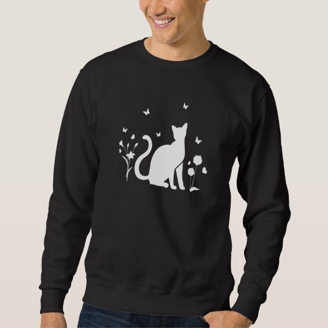 Cute Cats Cat I Cute Cats Butterflies Sweatshirt (Front)