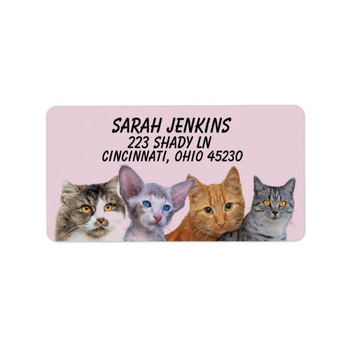 CUTE CATS CAT Return Address Labels