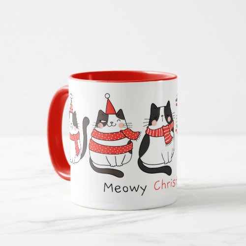 Cute Cats Christmas Mug