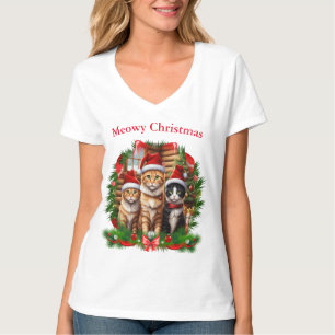 Cute Cats Christmas T-shirts