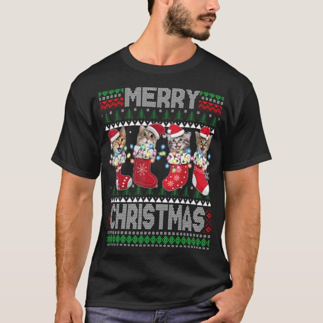 Cute Cats Christmas Ugly Sweater Design (Front)