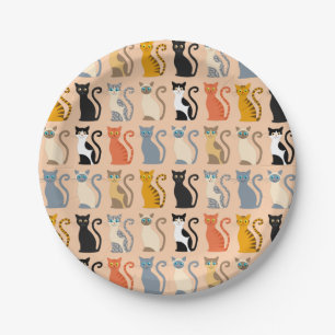 Cute Cats Colourful Paper Plates