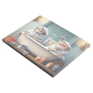 Cute Cats Couple in Bathtub Perfect for Bathroom Gallery Wrap