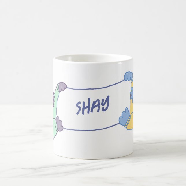 Cute Cats Custom Name Coffee Mug (Center)