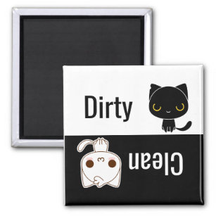 Cute Cats Dirty Clean Dish Washer Magnet