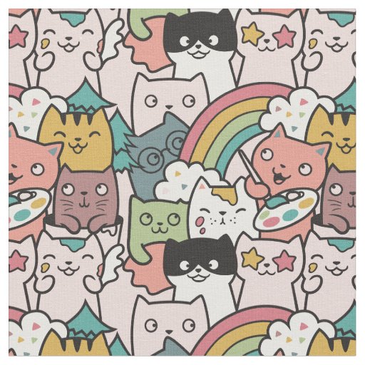 Cute Cats Fabric
