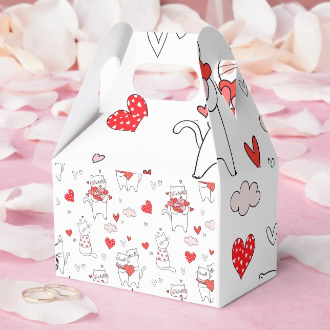 Cute Cats Favor Boxes (Wedding)