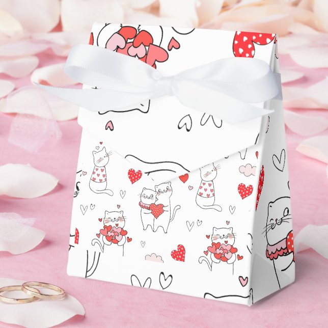 Cute Cats Favor Boxes (Wedding)